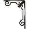 Ekena Millwork Fleur De Lis Wrought Iron Bracket, (Single center brace), Antiqued Brass 1 1/2"W x 5 1/2"D x 8"H BKTM01X05X08SFLABS - alternate 6